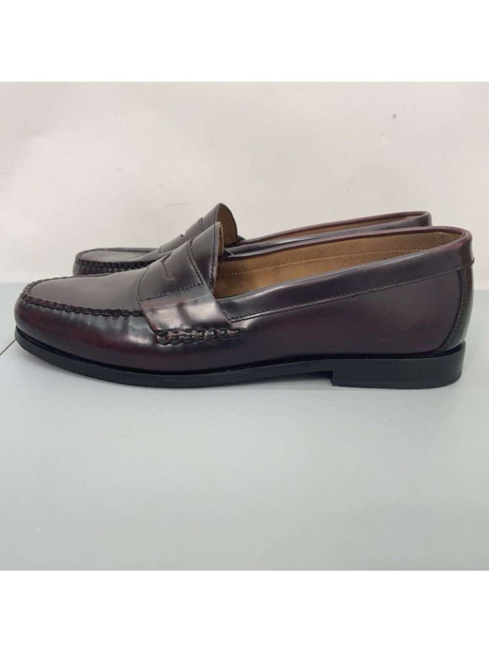 Johnston & Murphy Hayes Penny Loafers Shoes Comfort Leather Burgundy Mens 12 - Picture 6 of 14